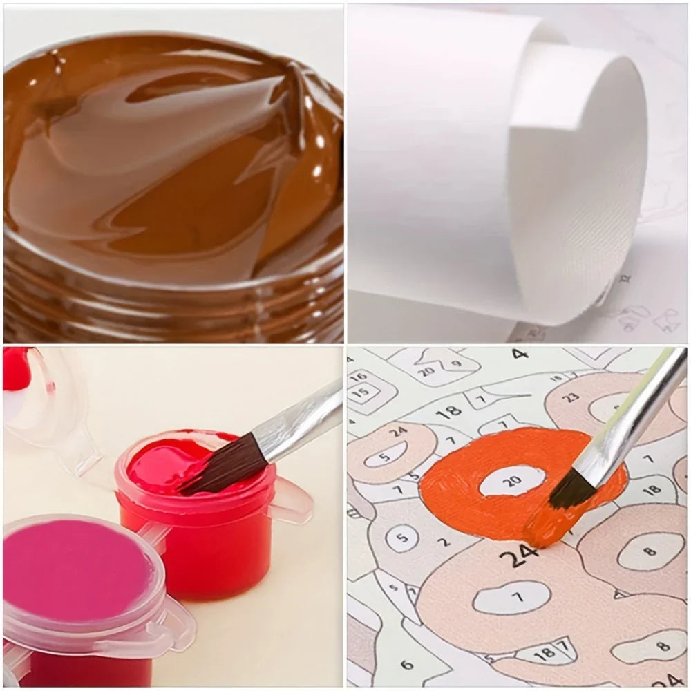 ColorMuse DIY Katzenmalset – Ölmalerei nach Zahlen-Set für Entspannung und kreative Gestaltung