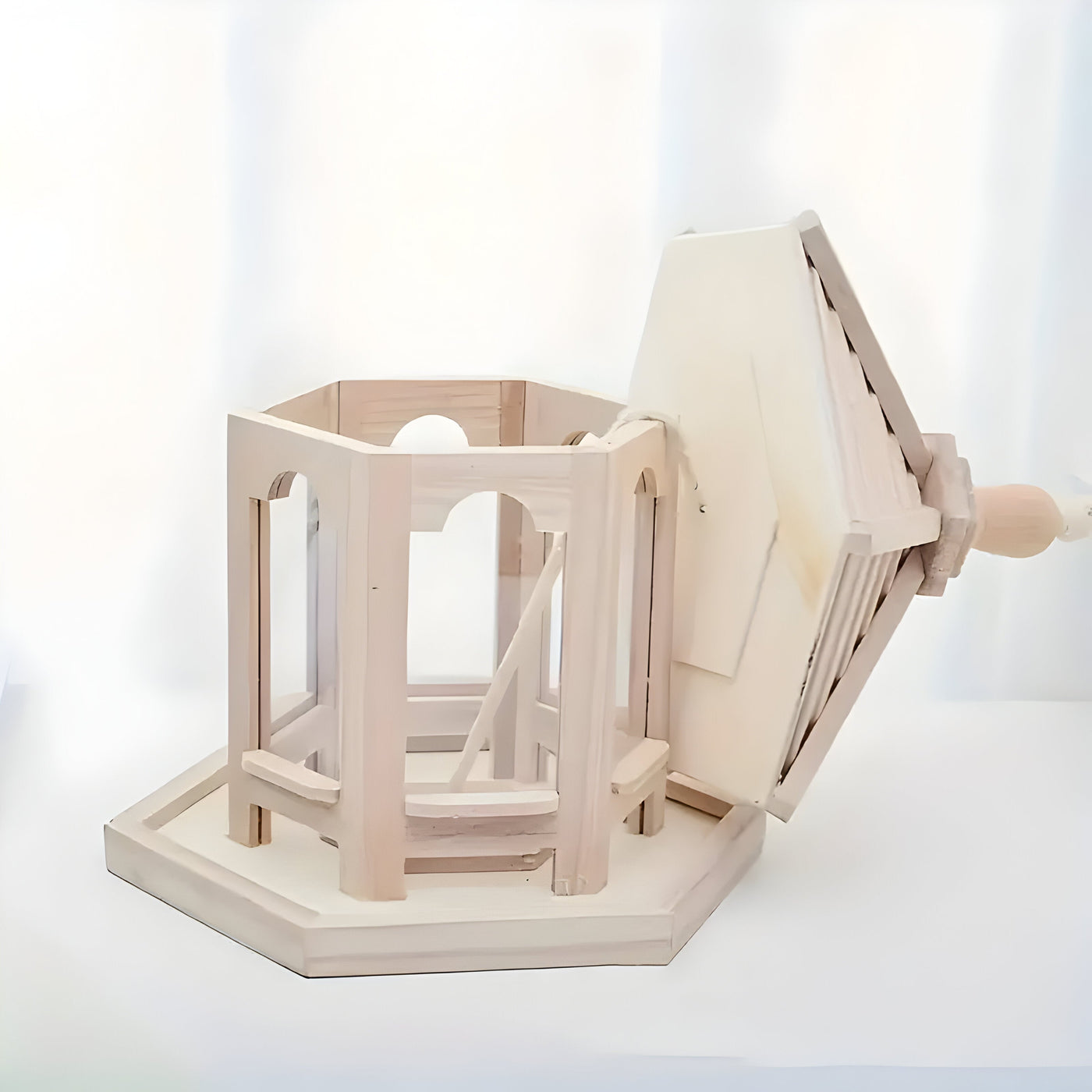 SkyPerch Nest - Bemalbares Holz hängendes Vogelhaus