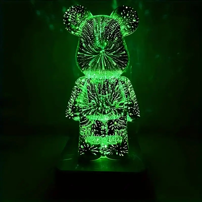 3D Feuerwerk Bär │ Beste farbenfrohe Dekolampe