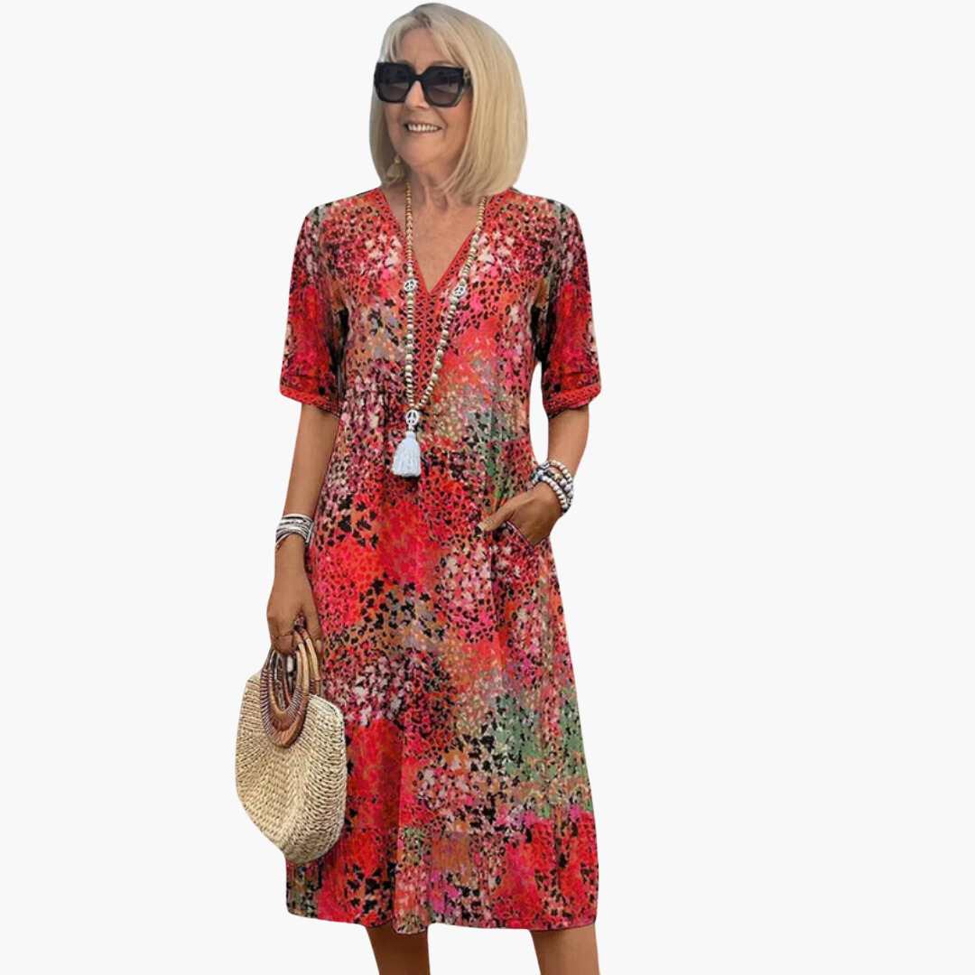 Maja | Blumenkleid, das deinen Bauch mühelos kaschiert