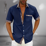 Henrick - Ein elegantes und bequemes Herren-Sommerhemd in Marineblau