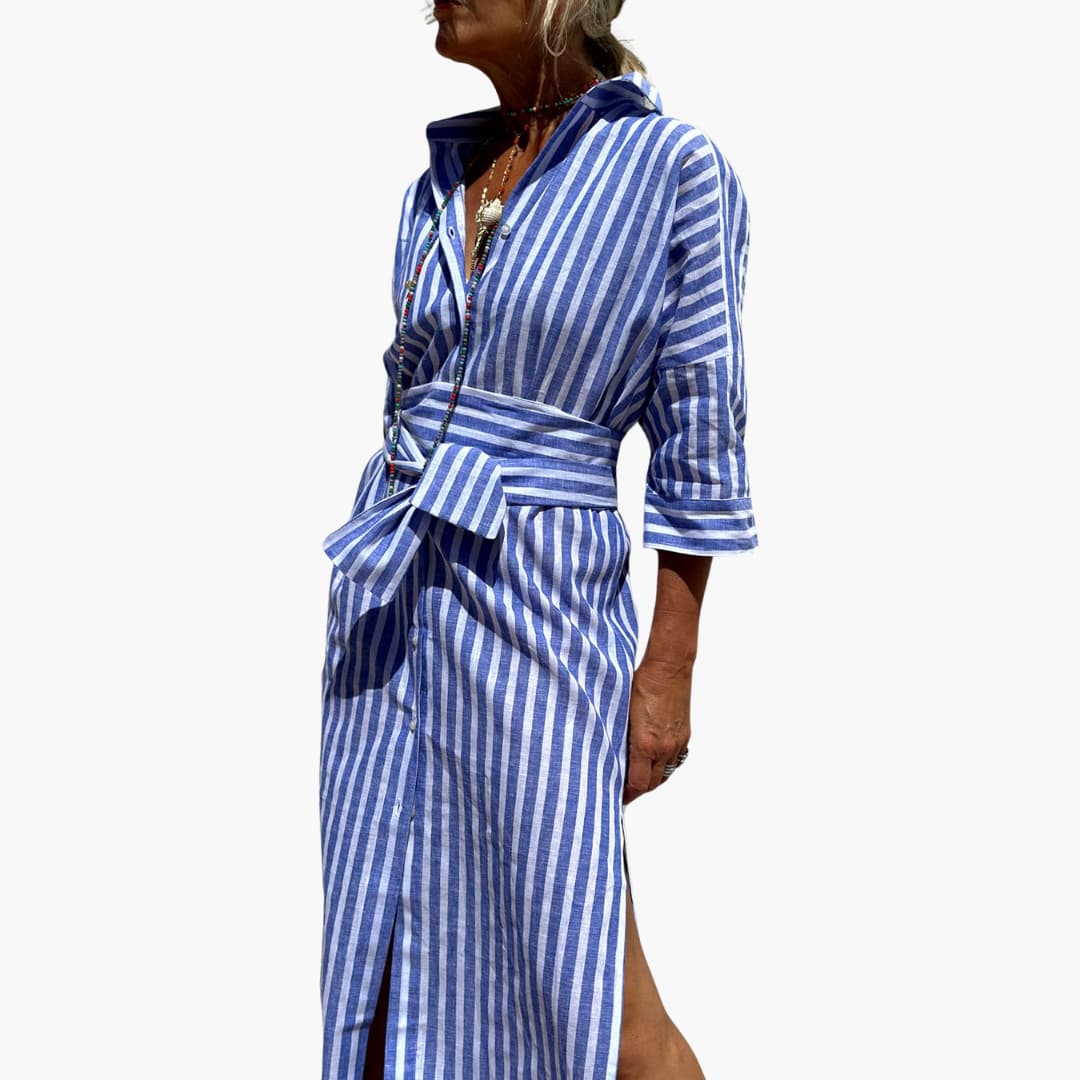 Marlies | Elegantes gestreiftes Hemdkleid