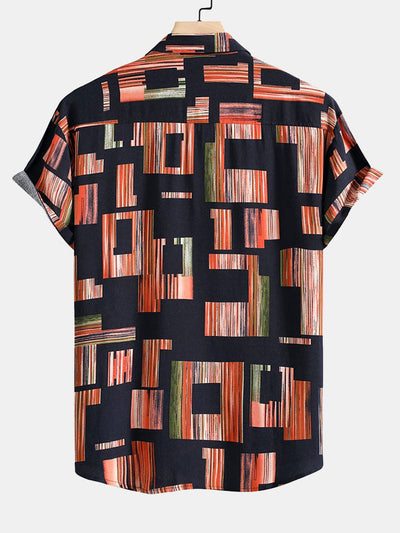 Strickhemd mit farbigem Druck