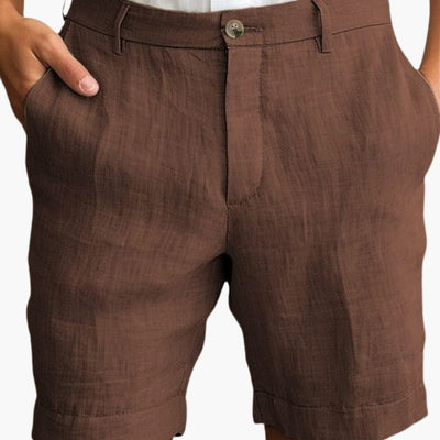 Herren Sommer Shorts mit geradem Bein und Umschlagsaum