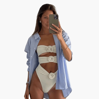 Badeanzug mit dekorativen Details für Damen – elegant & modern