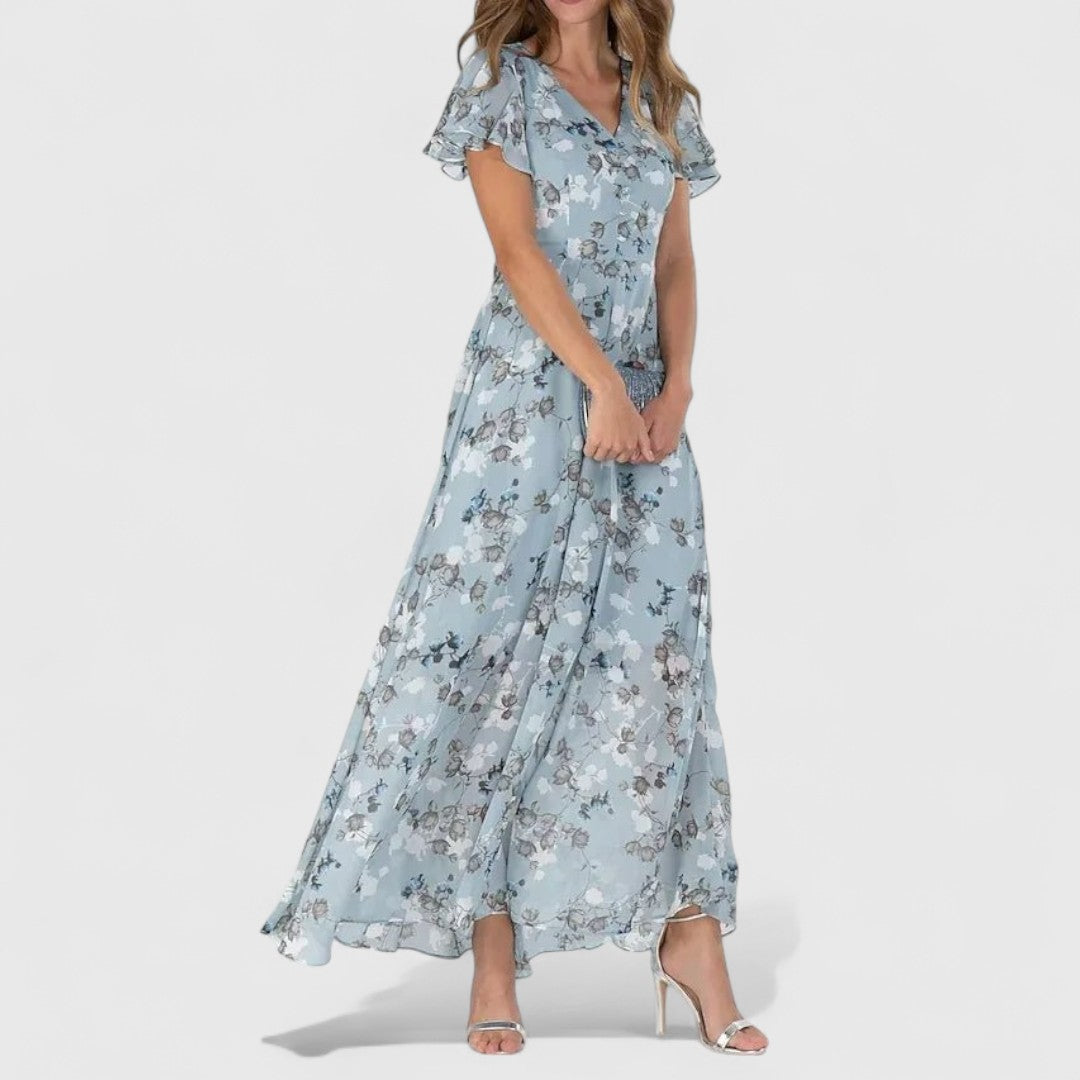 Eliane | Elegantes Blumen-Maxikleid