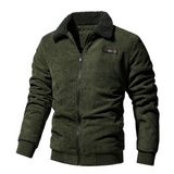 James - Warme und vielseitige fleecejacke für herren in Khaki