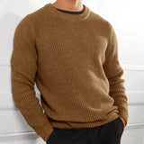 Bastian | Stylischer Pullover mit Rundhalsausschnitt für Herren in Braun