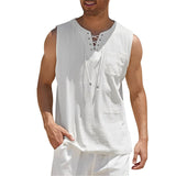 Alexia - Bequemes, ärmelloses Tanktop für Herren in Weiß