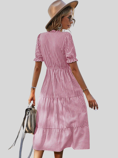 Isabella | Gestreiftes Midikleid