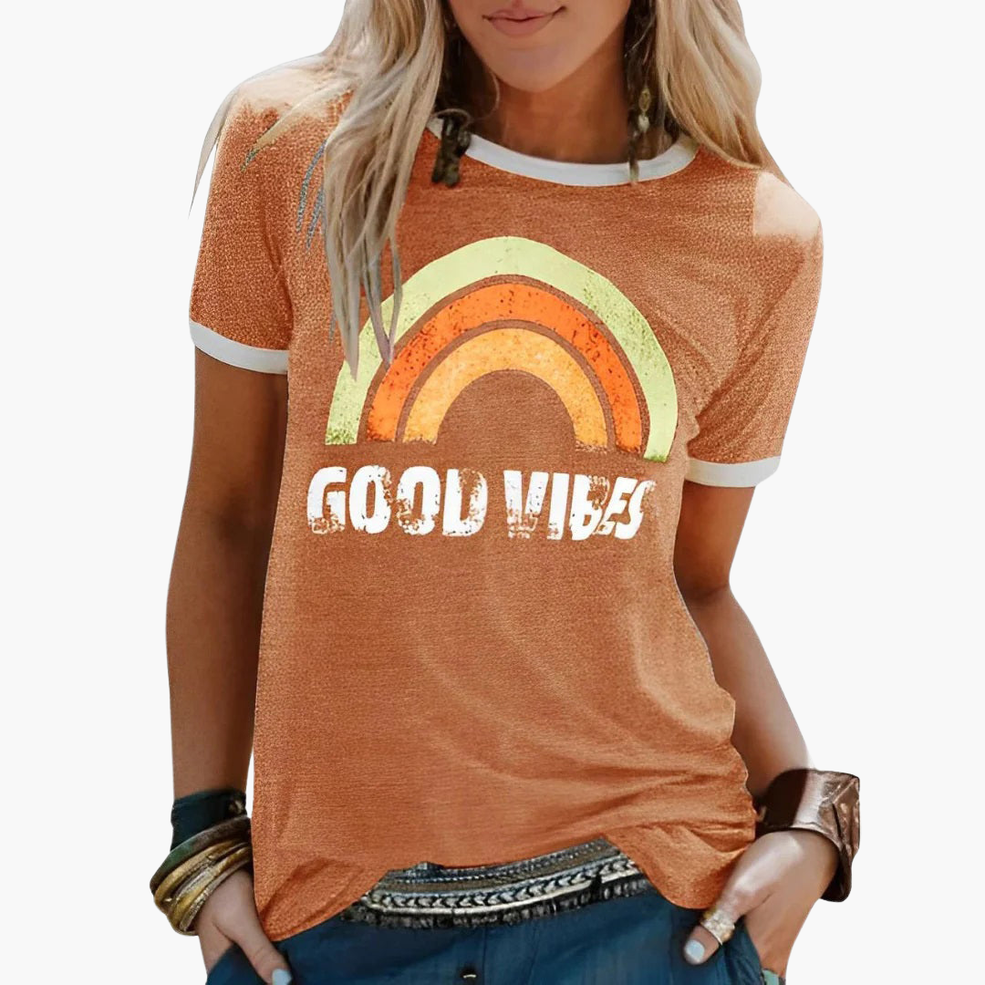 Good Vibes Grafik-T-Shirt - für Frauen im Casual-Stil
