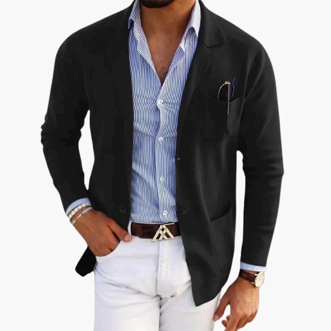 Herren Cardigan Blazer – Elegante Strickjacke für Männer