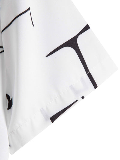 Shirt mit abstraktem Druck und Knöpfen