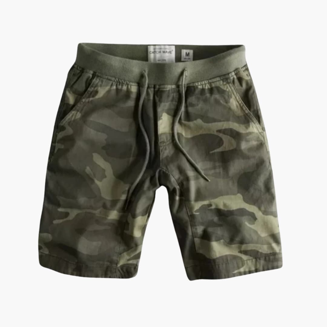Herren Sommer-Cargoshorts mit Camouflage und Seitentaschen