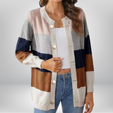 Nashawn | Gestreifte Strickjacke in Braun