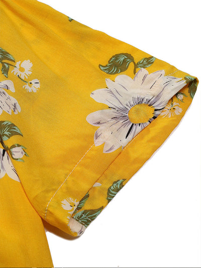 Revere Hemd mit Sonnenblumenprint