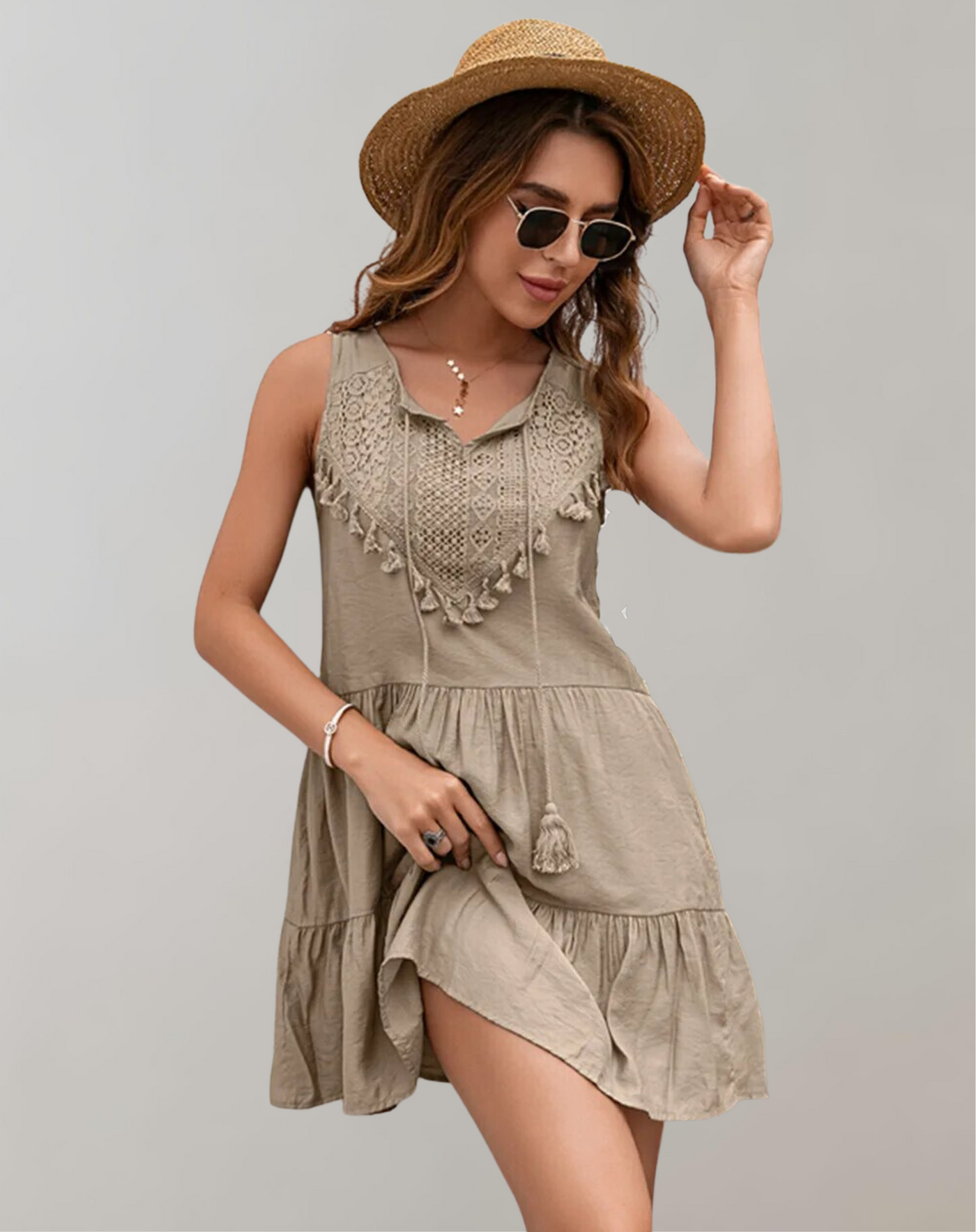 Cecily - Damen Sommer Quasten Sandalen