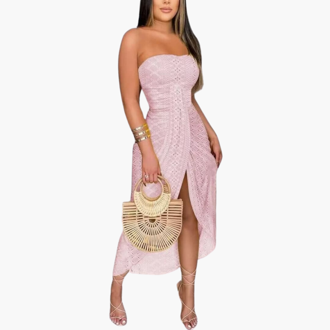 Besticktes Midikleid für Damen – Elegantes Sommerkleid