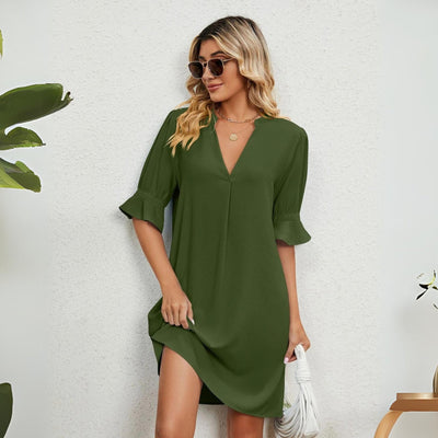 Zephyrine® | Bequemes Kleid mit V-Ausschnitt