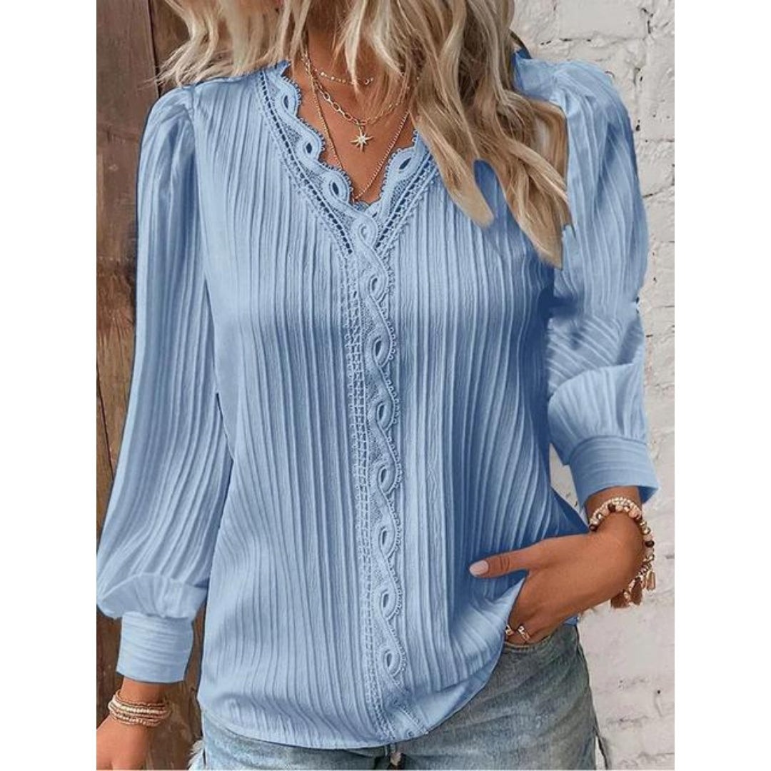 Louise® | Elegante Bluse mit Hohlfalten