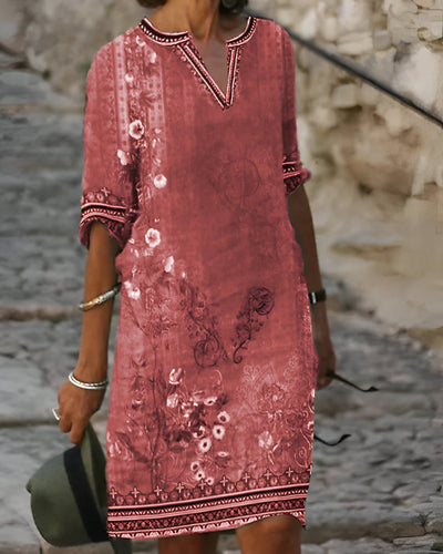 Lucia - Modisches Damenkleid mit V-Ausschnitt