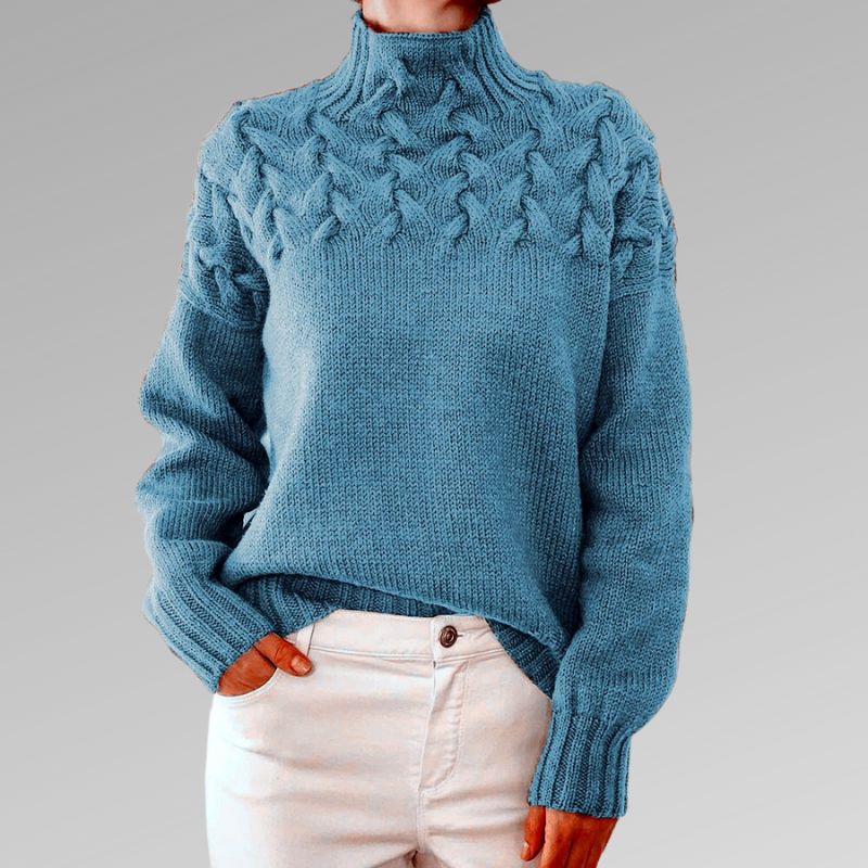 Giuliana - Zopfstrickpullover Damen Elegant