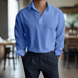 Tristan | Langarm-Polo für Herren in Blau
