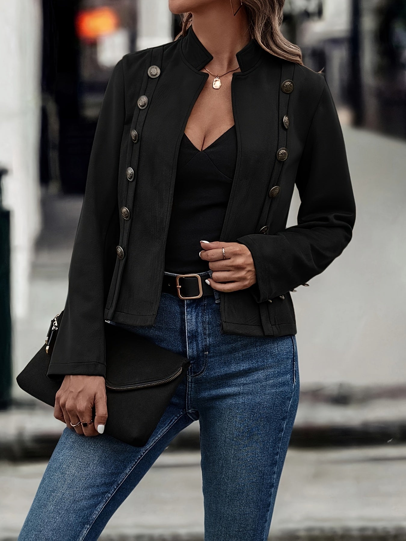 Federica - Retro Langarm Strickjacke