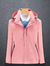 Irina | Damen Winddichte Winterjacke mit Kapuze in Rosa