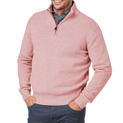 Herren-Pullover mit Dreiviertel-Reißverschluss