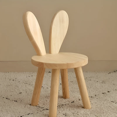 BunnyCraft Hocker - Nordischer Holz-Hocker mit Hasenohren