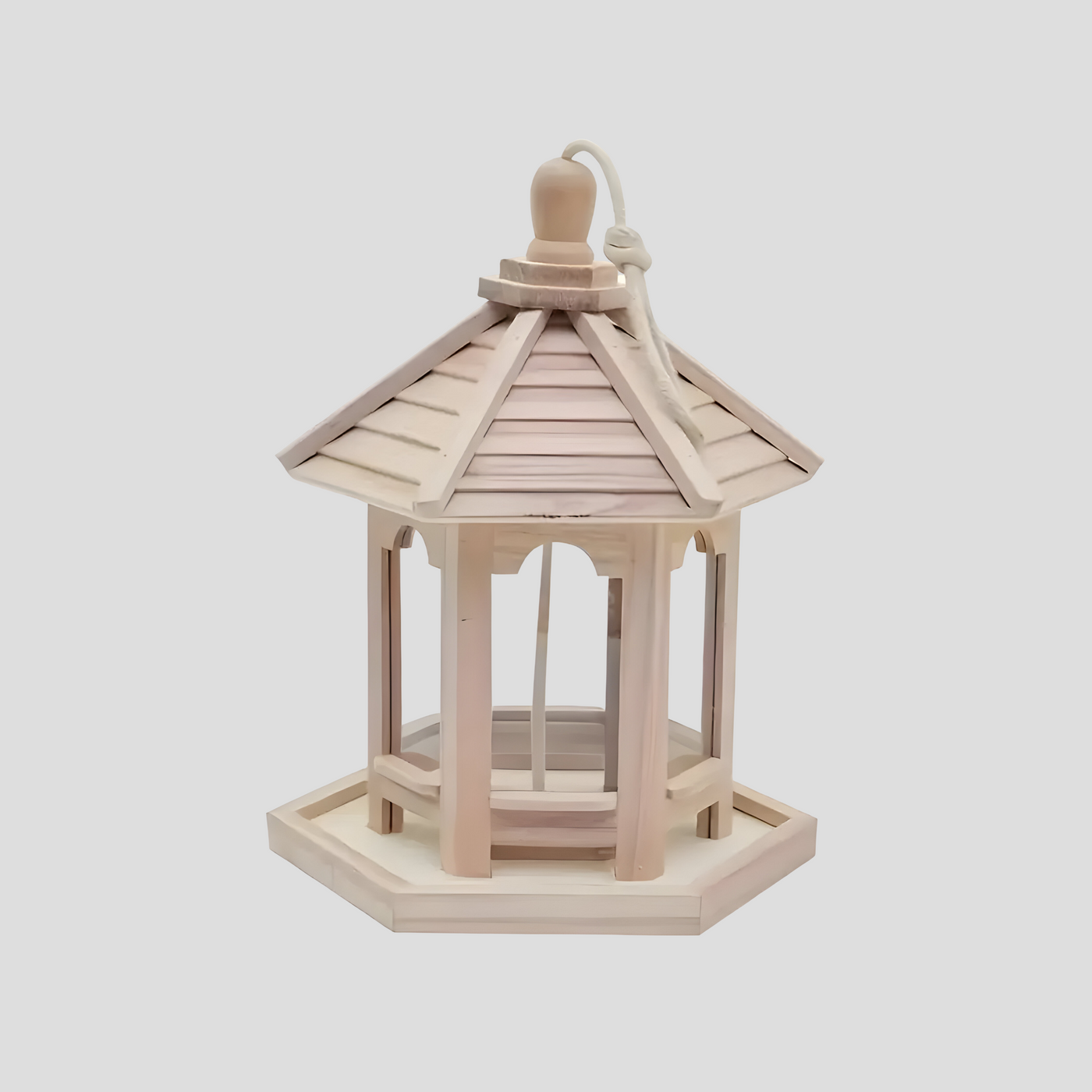 SkyPerch Nest - Bemalbares Holz hängendes Vogelhaus