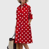 Oshadi - Elegantes Mini Kleid Mit Tasche in Rot-Weiß