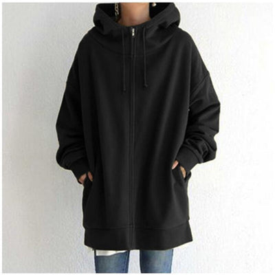 Kerenza - Kuscheliger Fleece-Pullover mit Kapuze und Reißverschluss