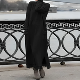 Popi | Lässiges langes Winterkleid in Schwarz