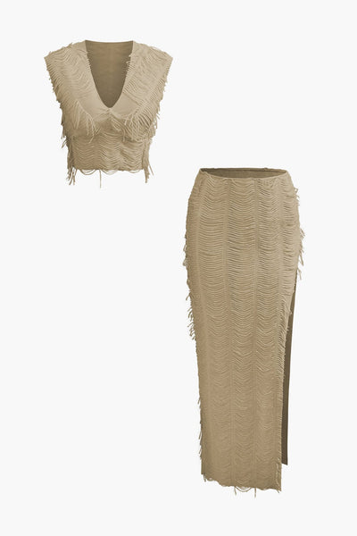 Charlene | Fransen-Zweiteiler mit Top & Rock