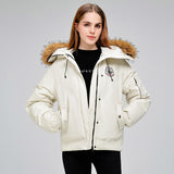 Kurze gesteppte Damen-Winterjacke - Lysanne in Beige
