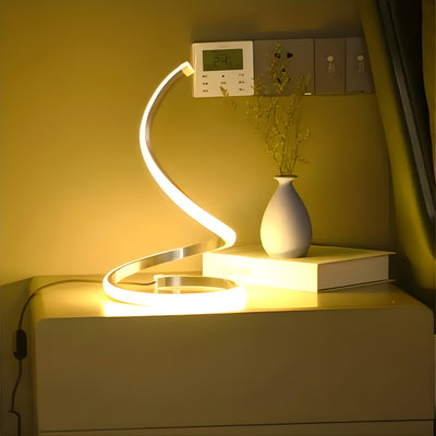 GlowTwist Lampe – Dekorative USB-betriebene S-förmige LED-Tischlampe