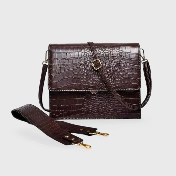 Crossbody Tasche Damen Croco Look – Vegan Leder & Elegant