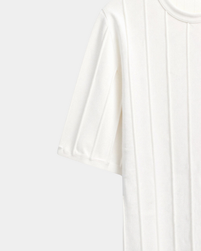 Herren-Strickshirt mit vertikaler Rippstruktur – Leichtes Oberteil für den Sommer