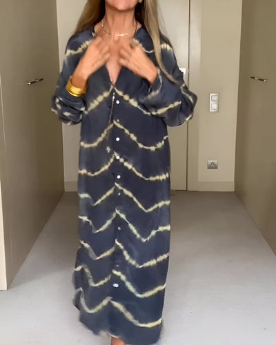 Sylvoriel | Bohemian Striped Maxi Dress