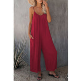 Allira | Lose ärmellose Jumpsuits in Rot