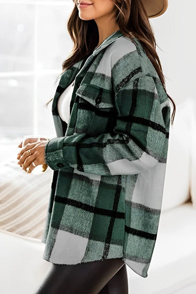 Lela - Flanelljacke mit Karo-Akzenten