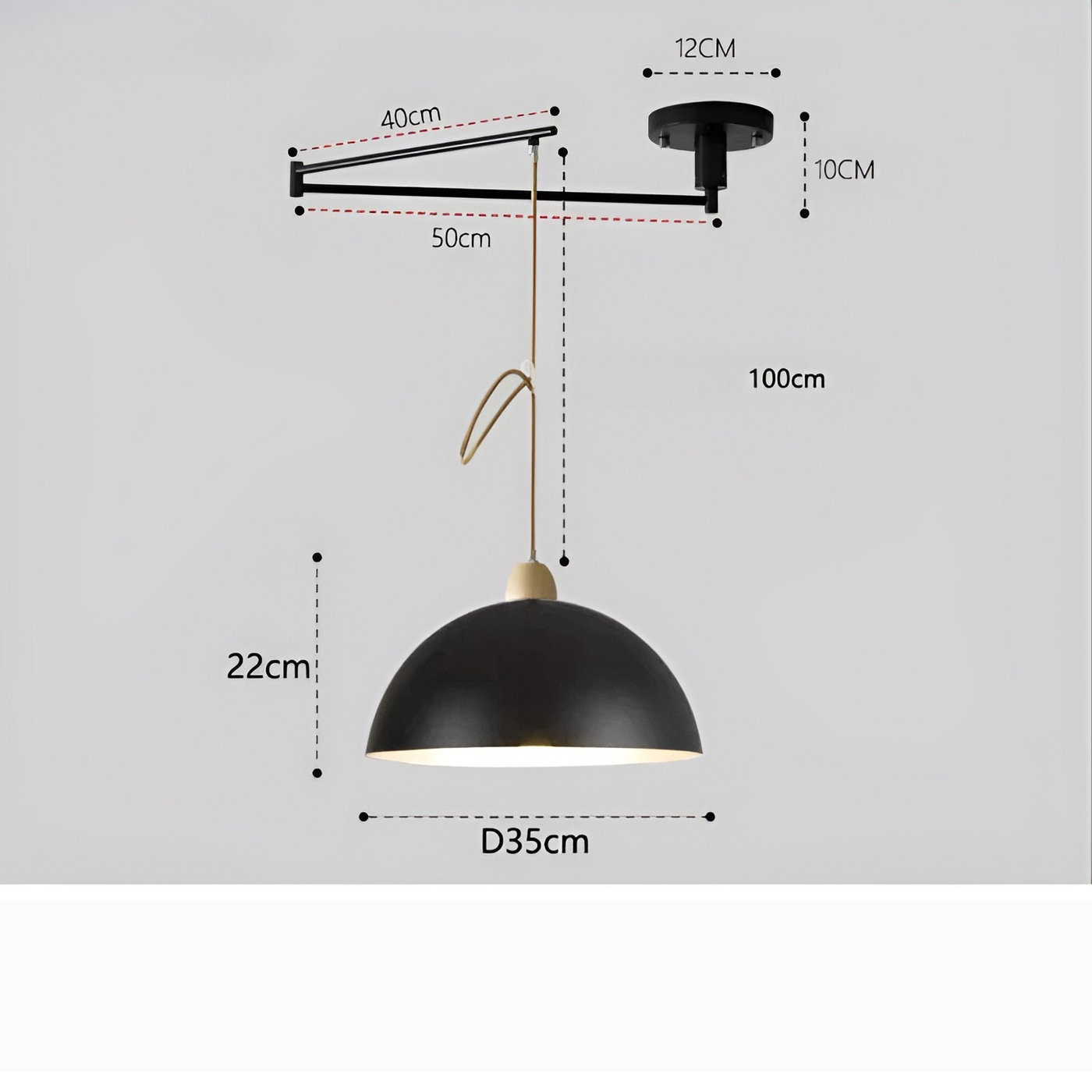 LuxeSwing Light - Nordische Verstellbare LED-Hängeleuchte mit Schwenkarm