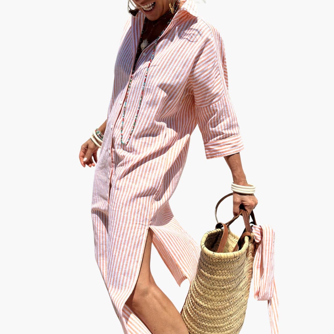 Marlies | Elegantes gestreiftes Hemdkleid
