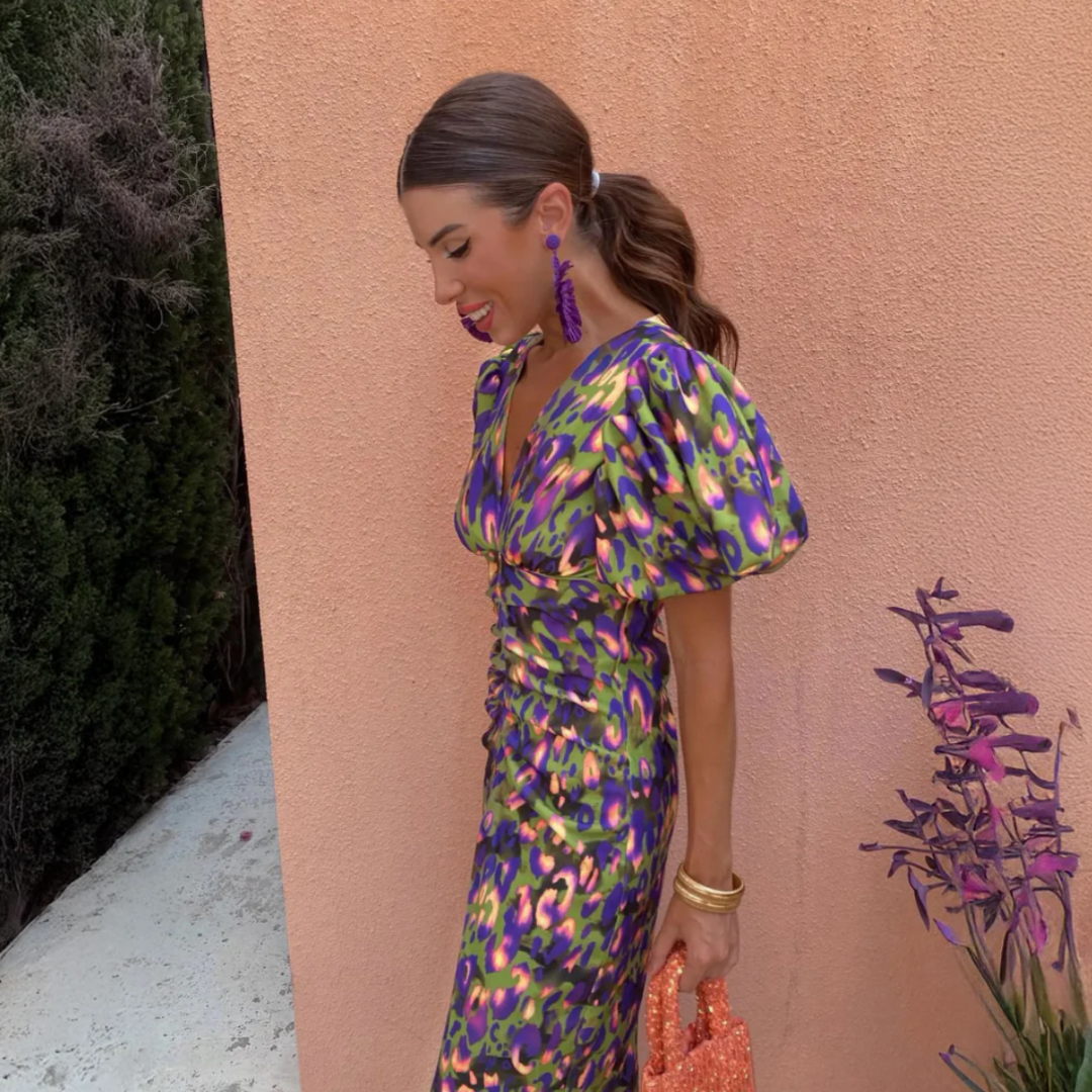 CARINA | VESTIDO CON CUELLO EN V