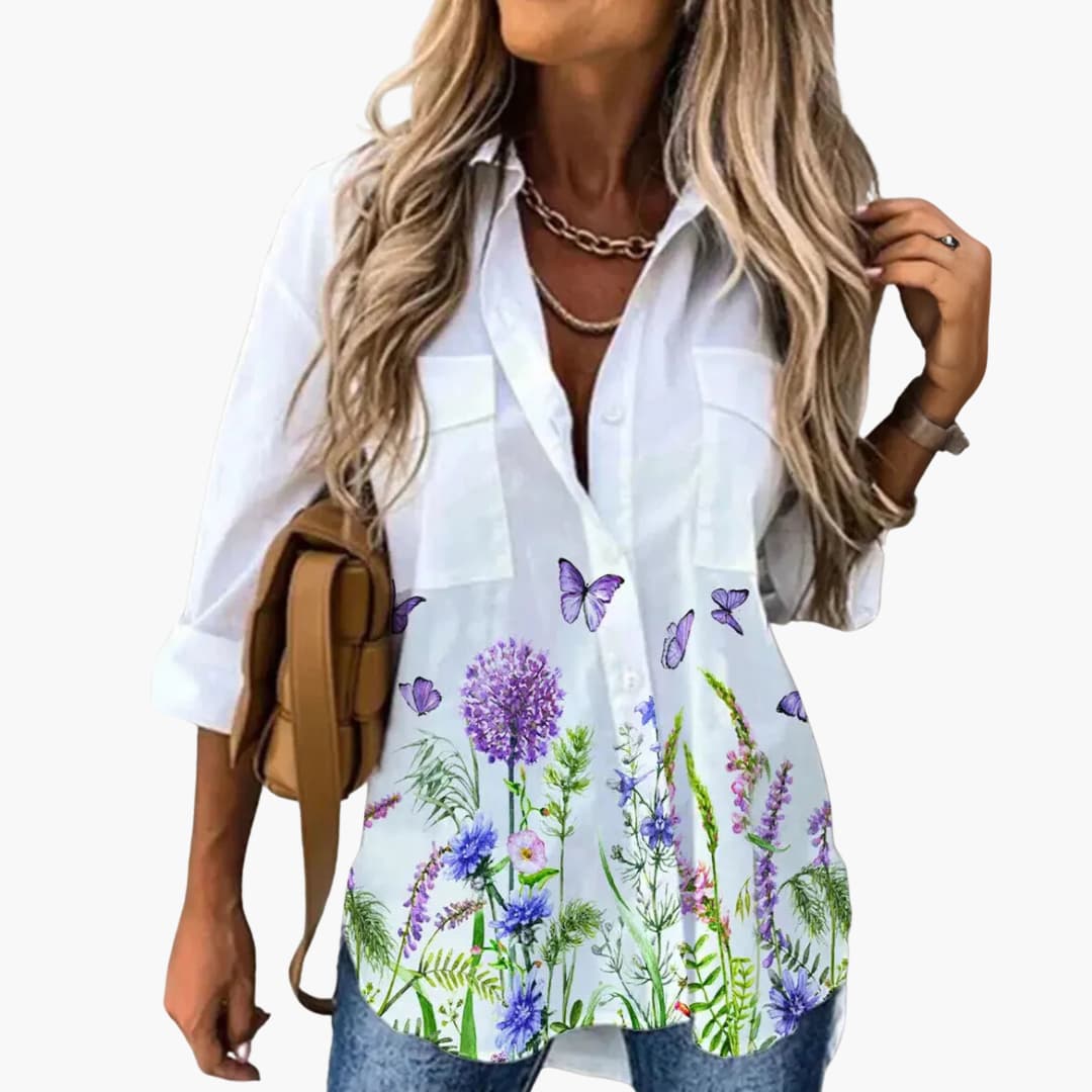 Casual Bluse für Damen mit Blumenmuster - Locker & Elegant