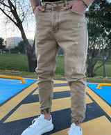 Andre - Stilvolle Slim-Fit-Jeans mit Rissen für Herren in Khaki