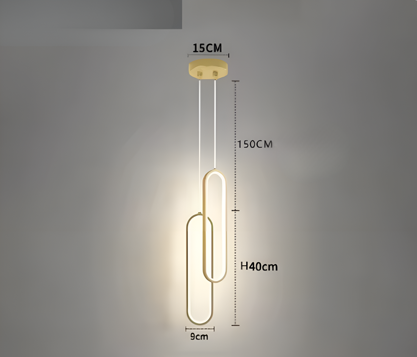 GildedGlow Light - Dekorative LED-Hängelampe