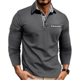 Jerome - Komfortables Langarm-Poloshirt in Grau